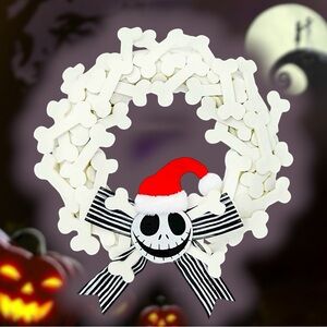 NEW! Disney Tim Burton’s The Nightmare Before Christmas Jack Skellington Wreath